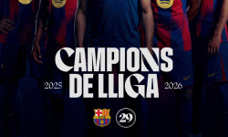 CAMPIONS!! Barcelona je mistrem španělské ligy 2025/26!